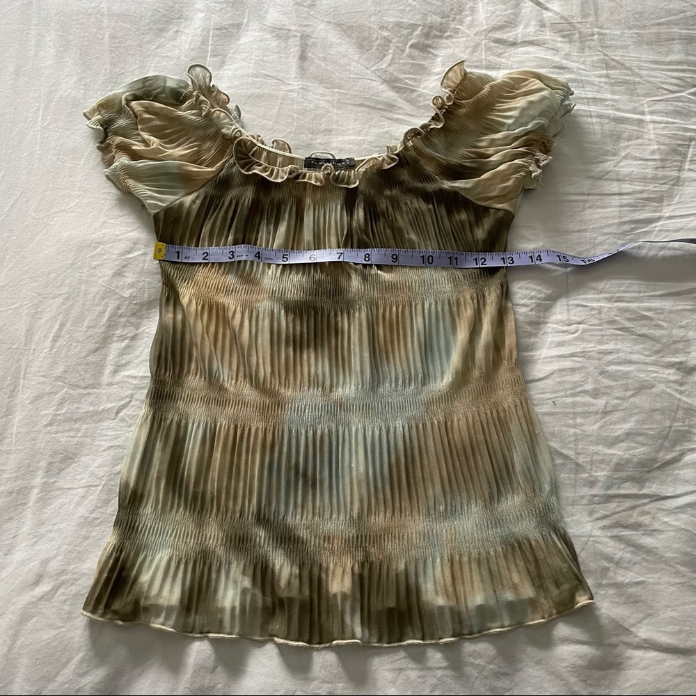 Y2K • Earthy Chiffon Top - Picture 4 of 9